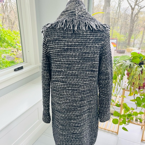 Vince shawl collar fringe sweater coat - Picture 2 of 6